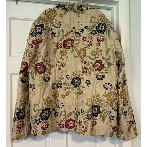 ALFRED DUNNER Tapestry Blazer Jacket Women's 20 Button Up Floral Notch Feminine - Picture 7 of 13